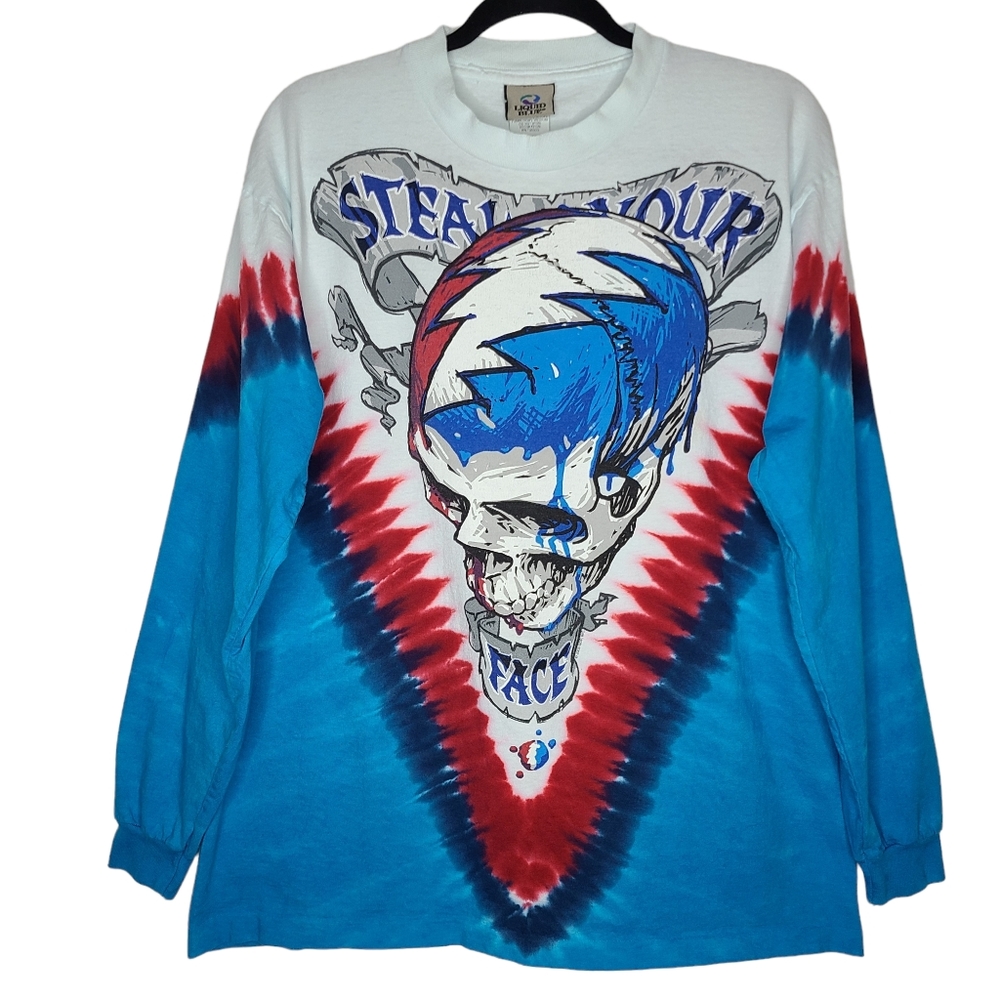 Liquid Blue Vintage 2003 Grateful Dead Steal Your Face Long Sleeve Tee Large